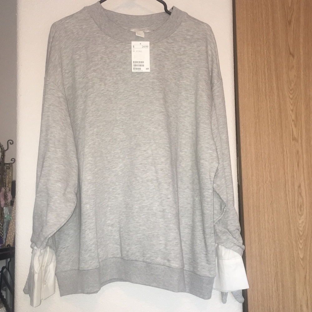 New H&M grey sweater dress. Size L